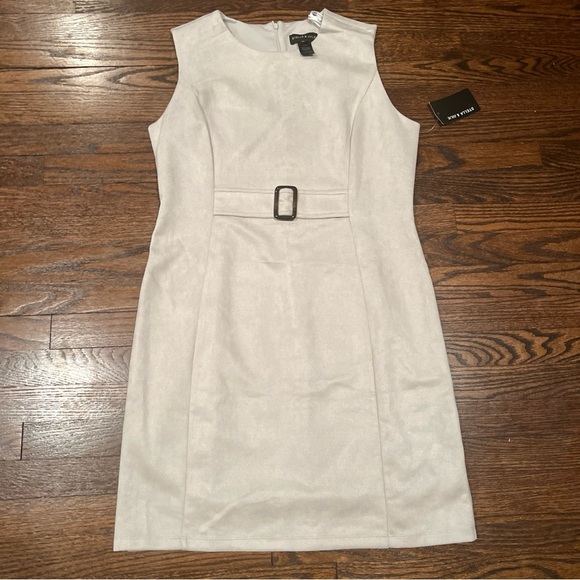 NWT Women Stella & Julie’s Size 14W Solid Stone Sleeveless Midi Dress - Picture 1 of 4